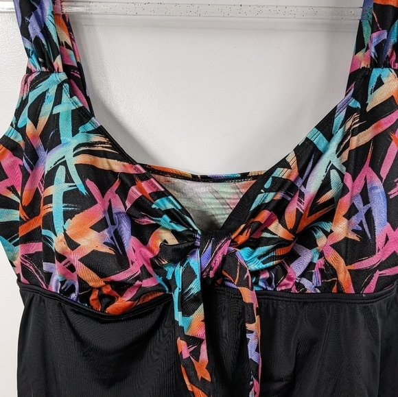 Longitude Tie Front Swim Dress in Sparkler Sz 16 - Picture 3 of 8